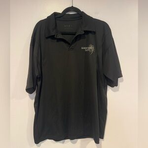 Black embroidered Rainforest Cafe‎ polo shirt